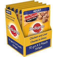 Pedigree Chicken Chunks for Adult 70gm x 15 pouch