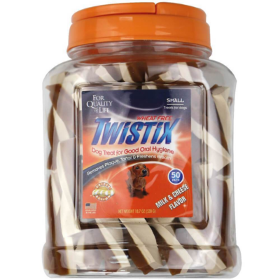 Twistix Canister Milk & Cheese Dog Treats