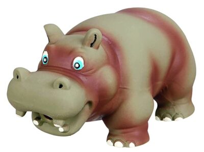 Trixie Latex Hippo Dog Toy original Animal Sound, 17 Cm