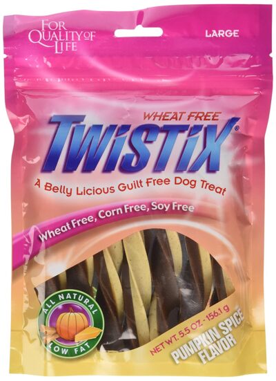 Twistix Dog Treats Pumpkin Spice Flavor Large